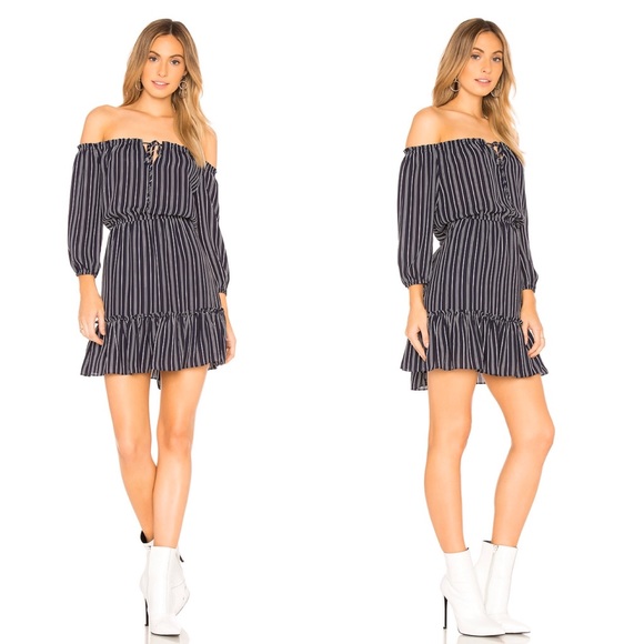 Bb Dakota Mckenna Dress in Navy - Picture 1 of 7